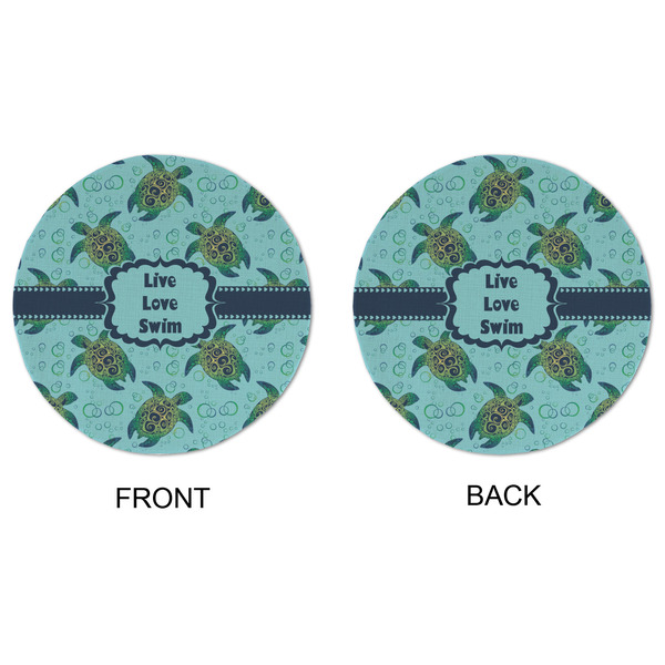 Sea Turtles Round Linen Placemats - APPROVAL (double sided)