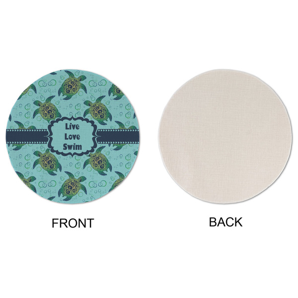 Sea Turtles Round Linen Placemats - APPROVAL (single sided)