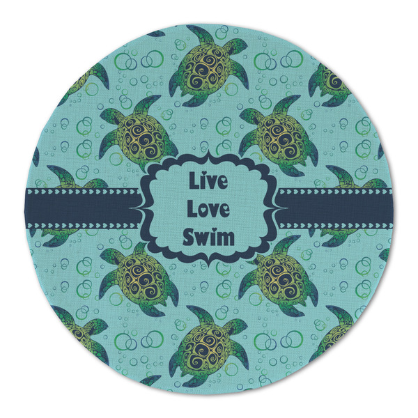 Sea Turtles Round Linen Placemats - FRONT (Double Sided)