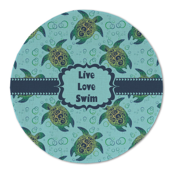 Custom Sea Turtles Round Linen Placemat