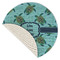 Sea Turtles Round Linen Placemats - Front (folded corner single sided)