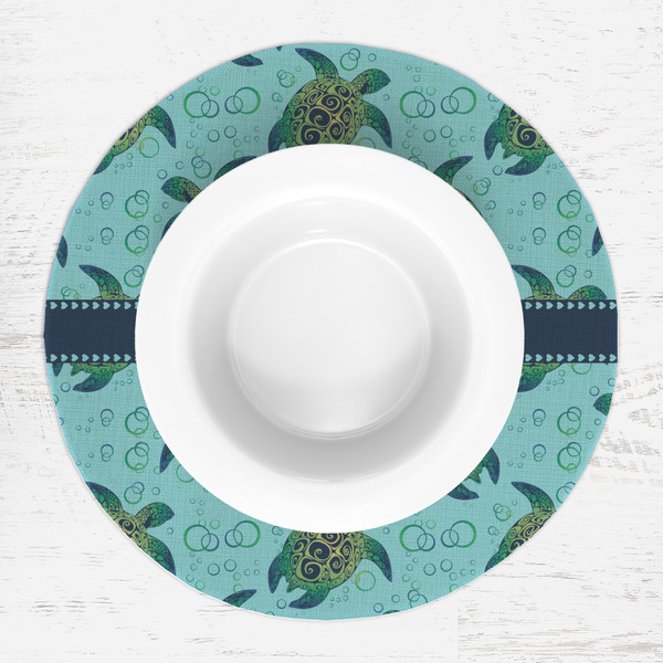 Sea Turtles Round Linen Placemats - LIFESTYLE (single)