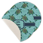 Sea Turtles Round Linen Placemat - Single Sided - Set of 4