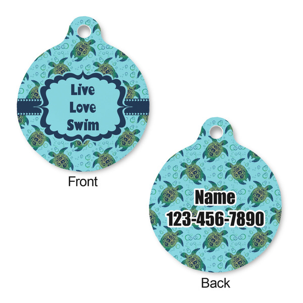 Sea Turtles Round Pet ID Tag - Large - Approval