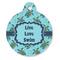 Sea Turtles Round Pet ID Tag - Large - Front