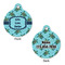 Sea Turtles Round Pet Tag - Front & Back