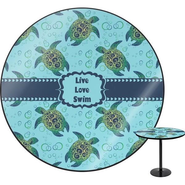 Custom Sea Turtles Round Table - 30" (Personalized)