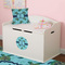Sea Turtles Round Wall Decal on Toy Chest