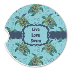 Sea Turtles Sandstone Car Coaster - Single (Personalized)