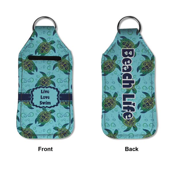 Sea Turtles Sanitizer Holder Keychain - Large APPROVAL (Flat)