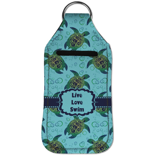 Sea Turtles Sanitizer Holder Keychain - Large (Front)