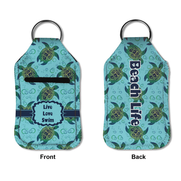 Sea Turtles Sanitizer Holder Keychain - Small APPROVAL (Flat)
