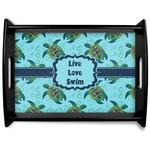 Sea Turtles Black Wooden Tray - Large (Personalized)