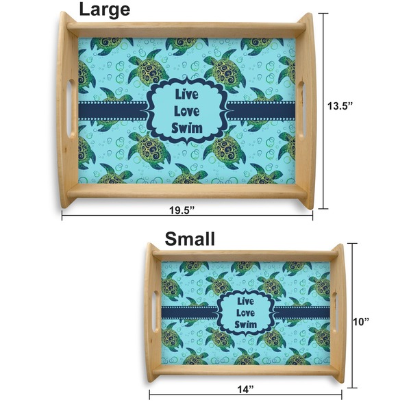 Sea Turtles Serving Tray Wood Sizes
