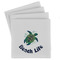 Sea Turtles Set of 4 Sandstone Coasters - Front View