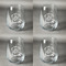 Sea Turtles Set of Four Personalized Stemless Wineglasses (Approval)