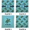 Sea Turtles Set of Square Dinner Plates (Approval)