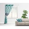 Sea Turtles Sheer Curtain With Window and Rod - in Room Matching Pillow