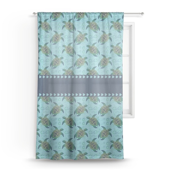 Custom Sea Turtles Sheer Curtain - 50"x84"