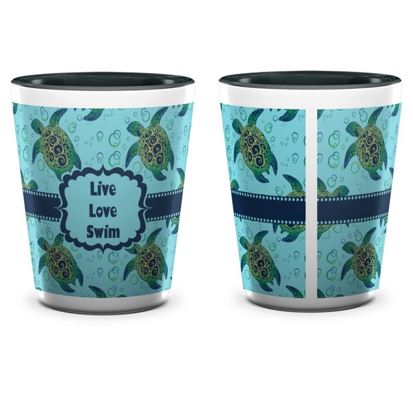 Sea Turtles Shot Glass - Two Tone - APPROVAL