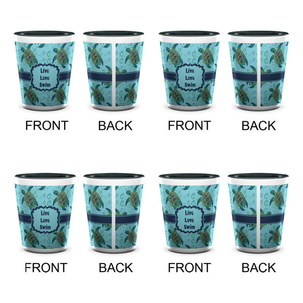 Sea Turtles Shot Glassess - Two Tone - Set of 4 - APPROVAL