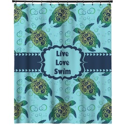Sea Turtles Extra Long Shower Curtain - 70"x84" (Personalized)