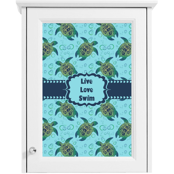 Sea Turtles Single White Cabinet Decal