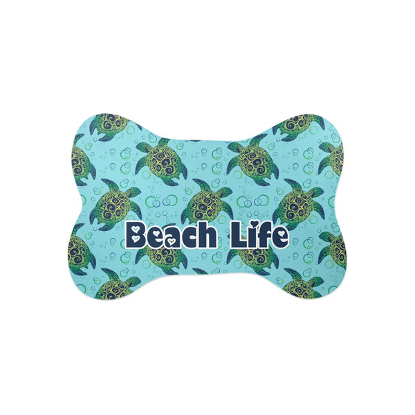 Custom Sea Turtles Bone Shaped Dog Food Mat (Small)