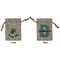 Sea Turtles Small Burlap Gift Bag - Front and Back