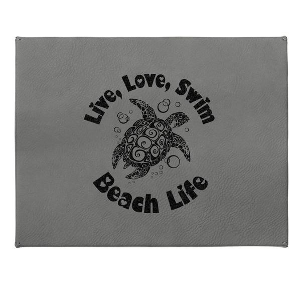 Sea Turtles Small Engraved Gift Box with Leather Lid - Approval