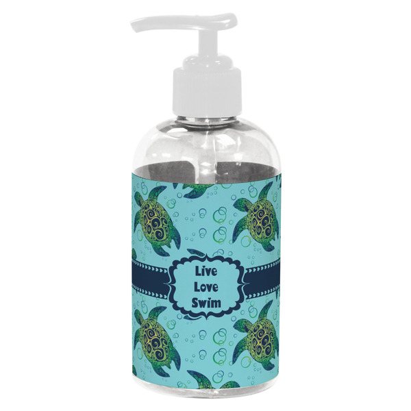 Custom Sea Turtles Plastic Soap / Lotion Dispenser (8 oz - Small - White)