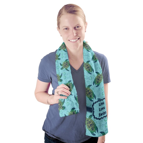 Sea Turtles Sport Towel - Exercise use - Model