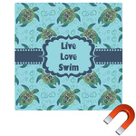 Sea Turtles Square Car Magnet - 10" (Personalized)