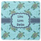 Sea Turtles Square Rubber Backed Coaster (Personalized)