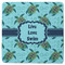 Sea Turtles Square Rubber Backed Coaster (Personalized)