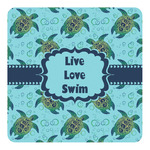 Sea Turtles Square Decal - Small (Personalized)
