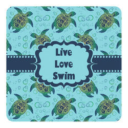 Sea Turtles Square Decal - XLarge (Personalized)