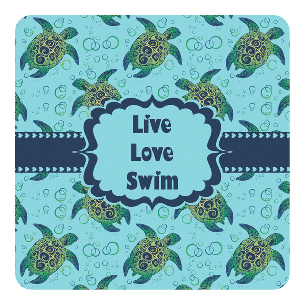 Custom Sea Turtles Square Decal - Large (Personalized)