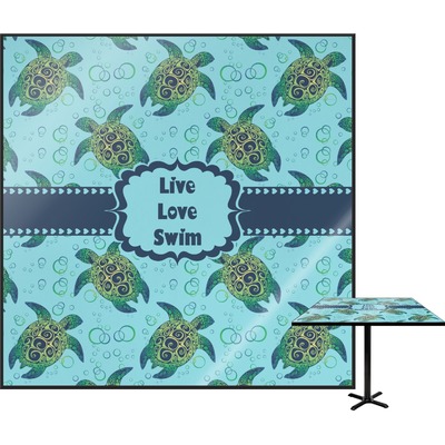 Sea Turtles Square Table Top (Personalized)