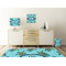 Sea Turtles Square Wall Decal Wooden Desk