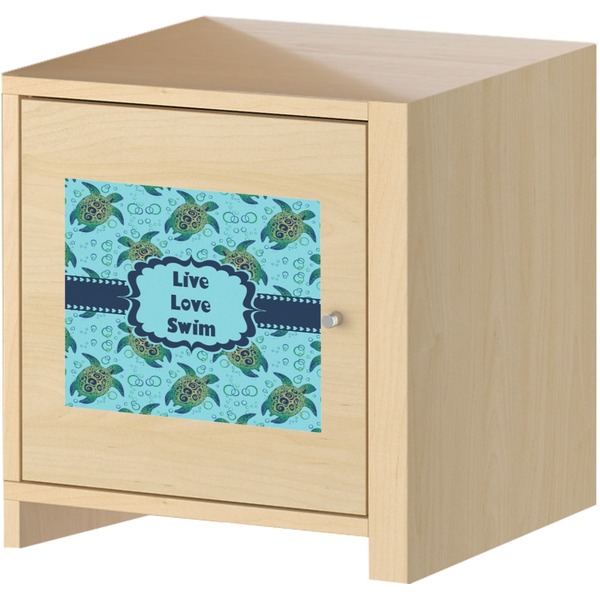 Sea Turtles Square Wall Decal on Wooden Cabinet