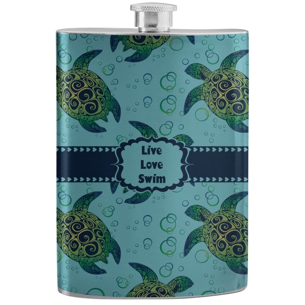 Custom Sea Turtles Stainless Steel Flask (Personalized)