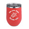 Sea Turtles Stainless Wine Tumblers - Coral - Double Sided - Front