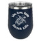 Sea Turtles Stainless Wine Tumblers - Navy - Single Sided - Front