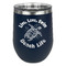 Sea Turtles Stemless Stainless Steel Wine Tumbler - Navy - Single Sided