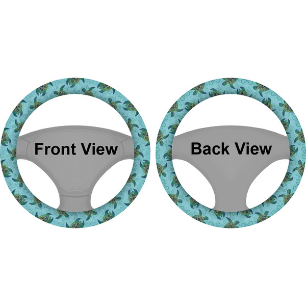 Sea Turtles Steering Wheel Cover- Front and Back