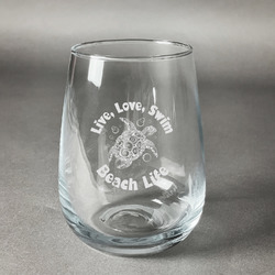 Sea Turtles Stemless Wine Glass - Engraved