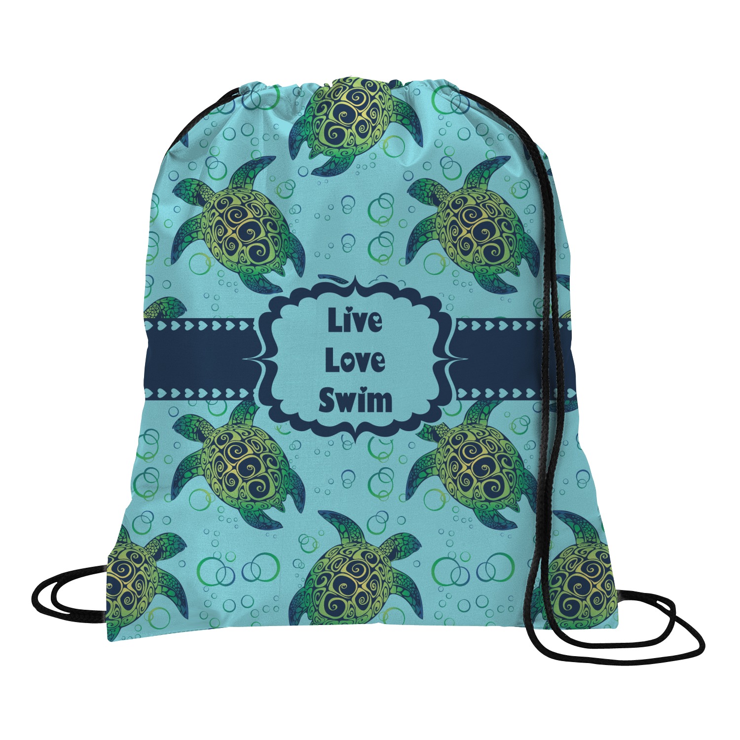 Drawstring Backpack Sea Turtle Ocean Rucksack 