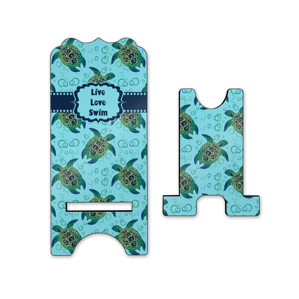 Sea Turtles Stylized Phone Stand - Front & Back - Small
