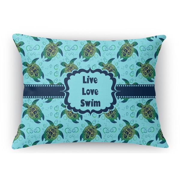 Custom Sea Turtles Rectangular Throw Pillow Case (Personalized)